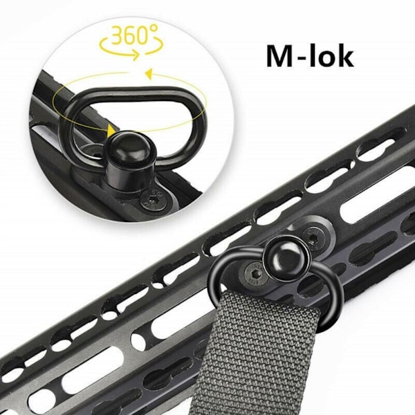 Mlok 1,25 tommers svingbart feste Quick Loss Metal Loop Base Kit med skruver og muttertrekker