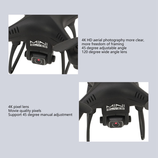 HD 4K WIFI Drone med foldedesign og intelligent svævning