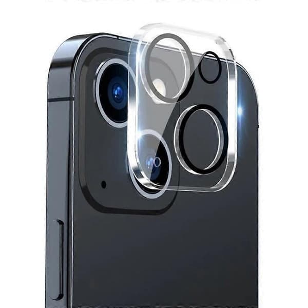 Camera Protector for iPhone 14/iPhone 14 Plus HD Clear Silk Print Lens Film with Cleaning Cloth