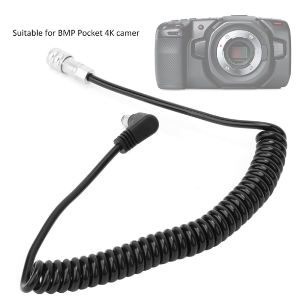 4K 2-pin fjederstrømkabel til Blackmagic Pocket 4K-kamera - erstatningstilbehør