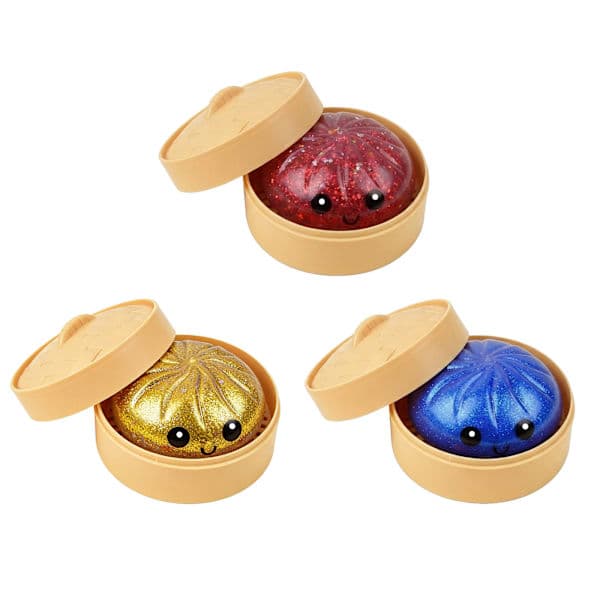 Dumpling Squishy Stresslegetøj, Blødt Kawaii Dumpling Klemmelegetøj, Stresslindrende Sanselegetøj Tilfældig Stil 1 stk