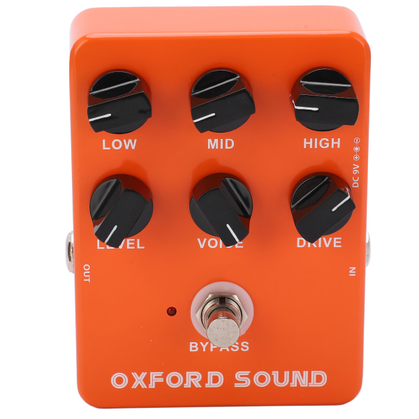 Forstærker Simulator Pedal Orange Metal British Rock Pedaler med 6 knopper til elektriske guitarer