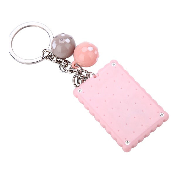 Mini Kannettava Söpö Cookies Tyyli Avaimenperä Laskin Candy Color Taskulaskin (vaaleanpunainen)