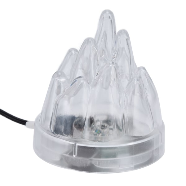 LED-akvarielys med oksygenert, lyst og fargerikt akvariumdekor EU-plugg 110-240V bred spenning hvit skall gult lys