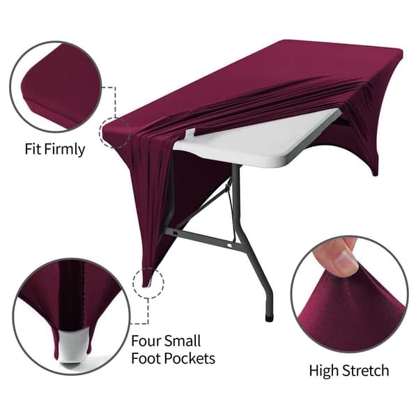 183 cm elastisk duk for håndverk, spandex elastisk duk, vaskbar og rynkebestandig, vinrød Claret
