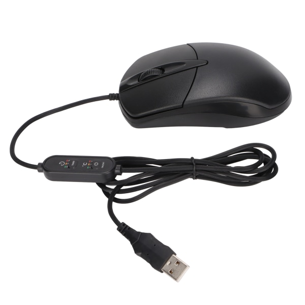 Justerbar Oppvarmet Mus - Ergonomisk 1600DPI Kablet Varmemus for Windows og macOS Desktop