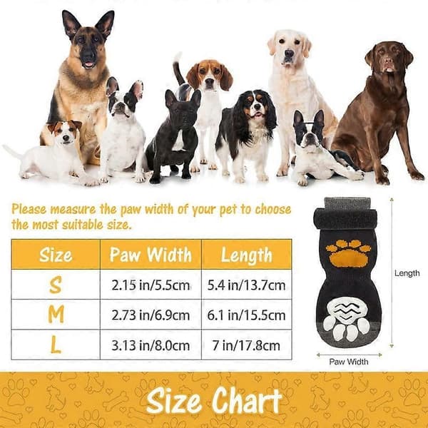 Non-Slip Dog Socks with Grip to Prevent Licking