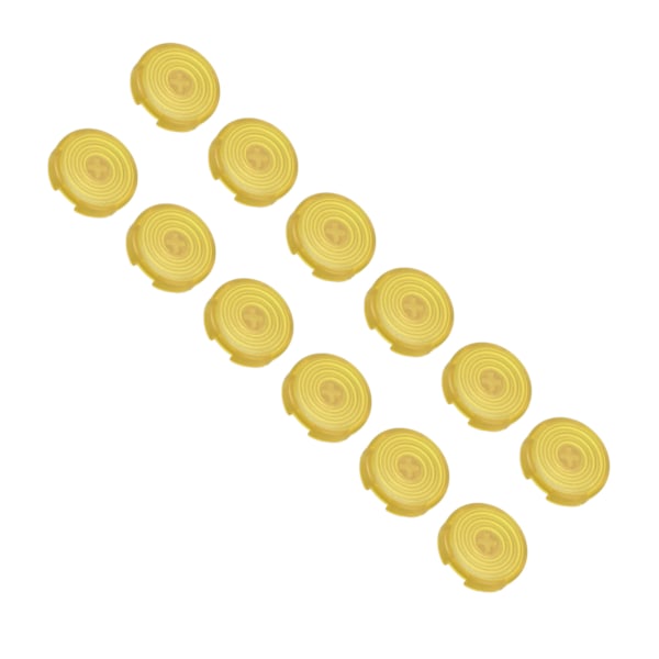 12 stk Arcade-knappdeksel - Erstatning for mekaniske trykknapper for Kailh, Cherry, TTC, Akko, Glorious - Gule