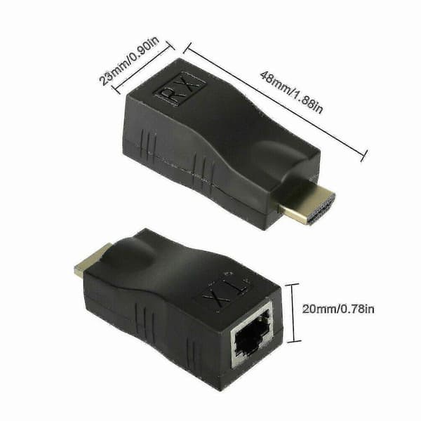 Compatible HDMI Extender HDMI to RJ45 Over Cat 5e/6 Network LAN Ethernet Adapter 4K 1080peunyny