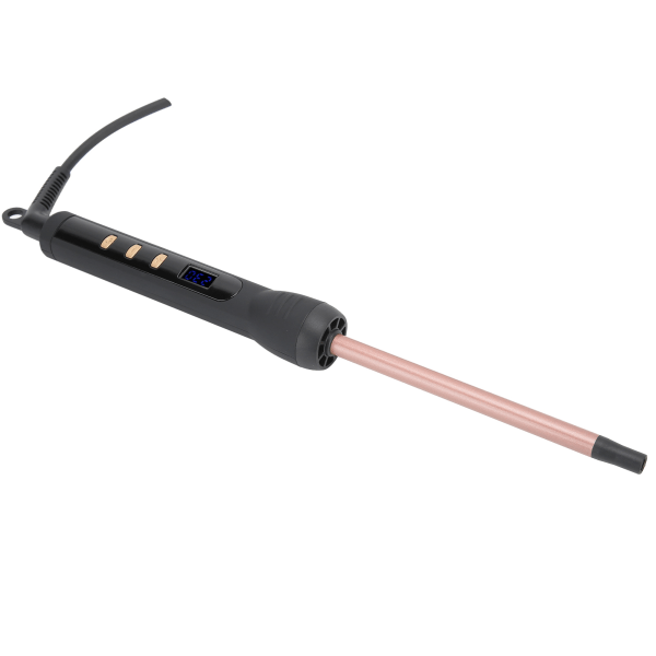 9 mm elektrisk hårrullare liten tunna LED curlingstav Järn Hårstylingverktyg EU-kontakt 110‑240V