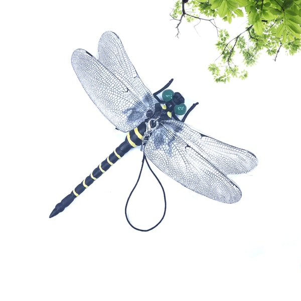 Dragonfly figur PVC-simulering Dragonfly Model Insektmiddel med sikkerhedsnål og rem til udendørs camping bjergbestigning fiskeri