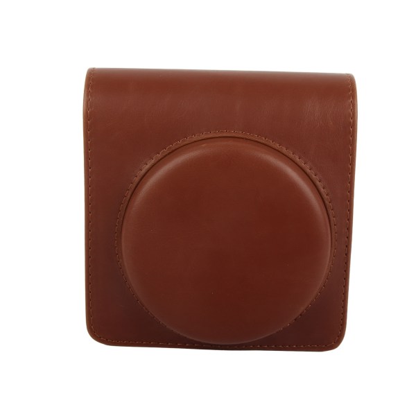 Beskyttende PU-læder kamerataske med rem til Fujifilm Instax SQ6 (brun) Brown