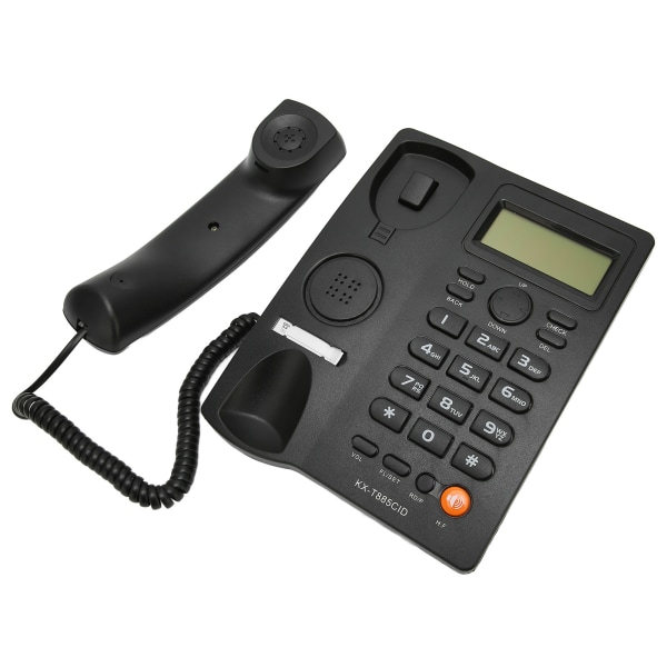 Trådbunden telefon med nummerpresentation Snabbval Mute-funktion Stationär fast telefon Handsfree-samtal Telefon Fast telefon för Hotel Black