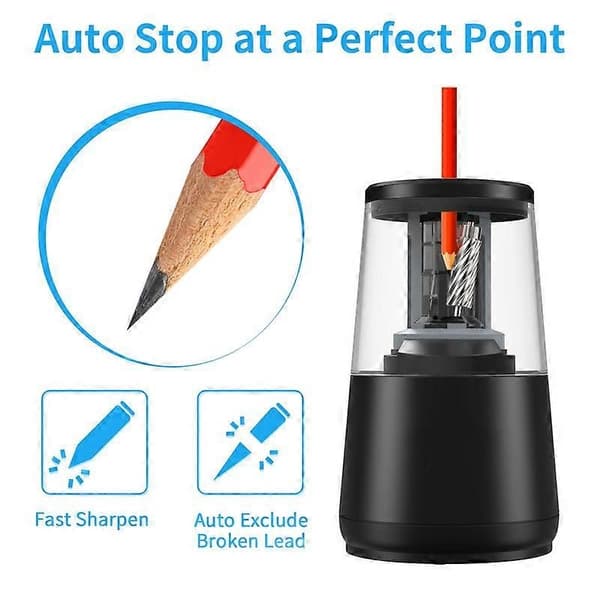 Electric Pencil Sharpener, Heavy Duty Helical Blade for Fast Sharpening