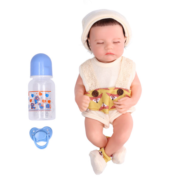 12 tuuman silikoni-nukke Eläväsilmäinen Suljettu Emulaatio Vastasyntyneen Baby Nuket Pestävä Vedenpitävä Tyttövauva