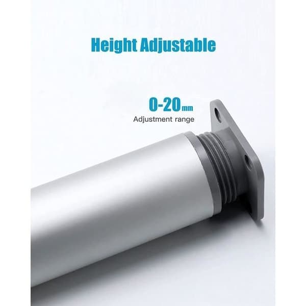 Møbelben - Ikke angivet - Sæt med 4 - Justerbare 10 cm - Aluminium + ABS - Bæreevne 100 kg