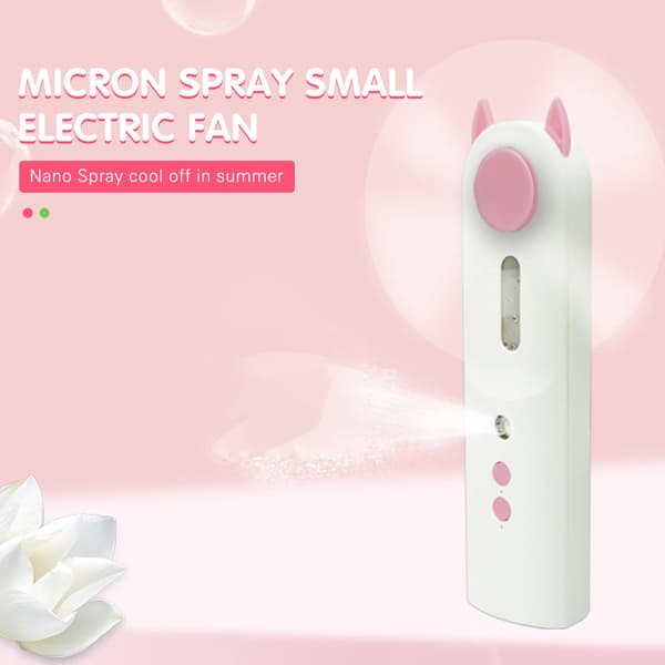 Mini Håndholdt Spraykøler — Sommerluftfugter & Lommekøler — USB-genopladelig Vandkølet Køler [Pink] Pink