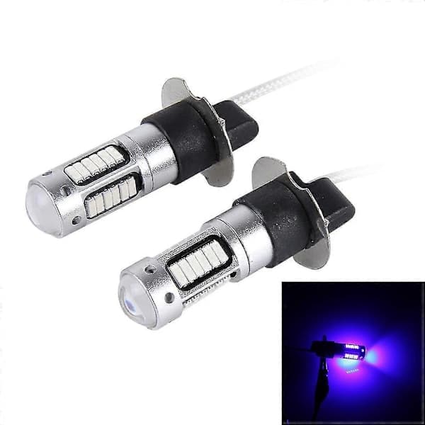 stk H3 10W 30 SMD-4014 LED tåkelys til bil, DC 12V blått lys Blue Light