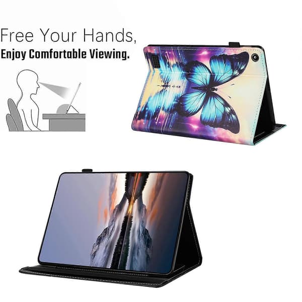 Tabletfodral til Fire 7 (2019)/(2017)/2015 Mønstret Læderetui Auto Sleep/Wake, Kortholder