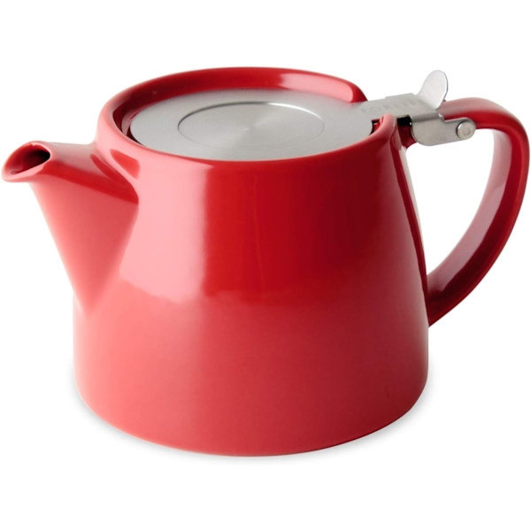 Tekanna med lock och sil, 620 ml, vit