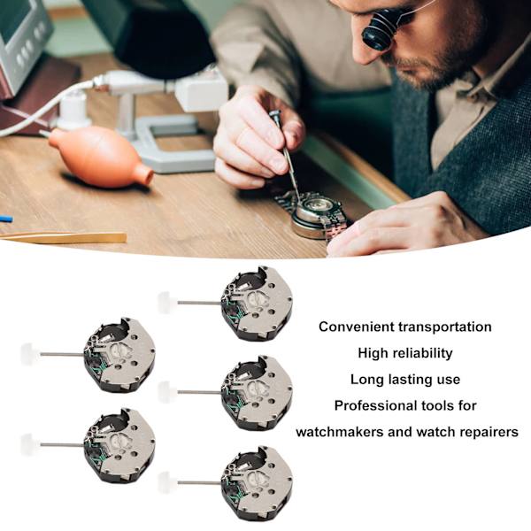 5st Set Klockurverk Klocka Quartz Urverk Ersätt SL68 Reparationer Klockverktyg Tillbehörsdelar