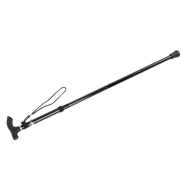Aluminiumlegering teleskopisk lätt promenadkäpp Trekking Mountaineering Stick (svart)