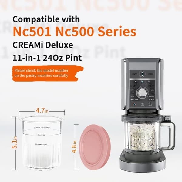 Isbitsform kompatibel med Ninja NC501 NC500 - 680 ml - 4-pack - Läckagesäkra lock