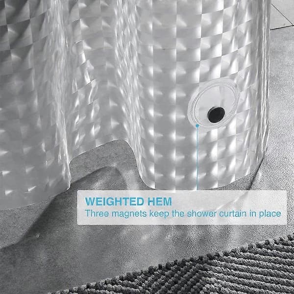 Mould Resistant 3D Clear Waterproof Shower Curtain