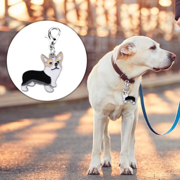 Tillbehör till hundhalsband i metall Djurformat hänge för alla hundraser (2#)