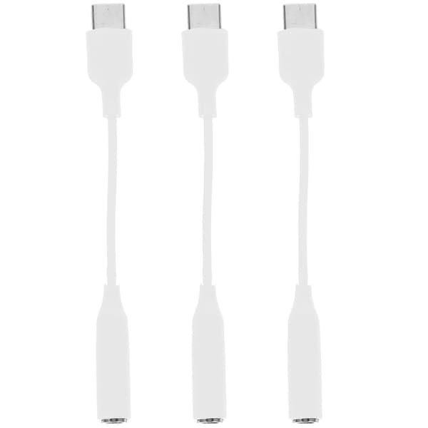 3 stk. USB C til 3,5 mm lydadaptere 3,5 mm hovedtelefonstikadaptere lydadaptere