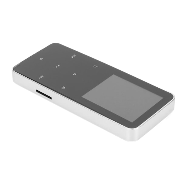 MP3-soitin Bluetooth 4.2 1,8 tuuman värillinen kosketusnäyttö, videoiden toisto, kannettava musiikkisoitin kaiuttimella, FM-radio, sähköinen kirja, hopea, 16 Gt