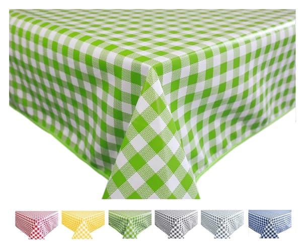 Rektangulær voksdug peva dug engangsbrugsdug 137x274cm ternet grøn green