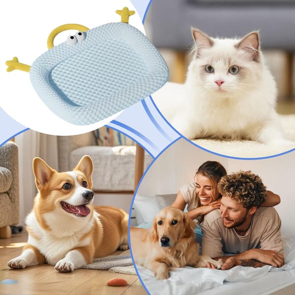 65x45cm Universal Kølemåtte til Hunde – Åndbart, Blødt Sommerkølende Design til Kæledyr