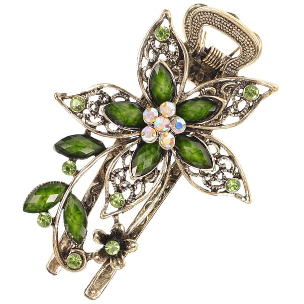 Kvinders søde rhinsten blomsterhår tilbehør hårnål retro stil kronblad hårnål landstil hår tilbehør mor hårnål