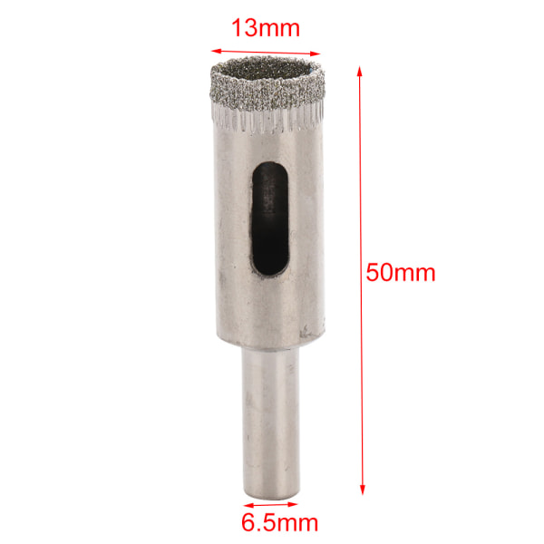 13 mm galvanoitu lasiporanterä keraaminen laatta keraaminen pora timanttilasireiän avaaja reikäsahan ympyräleikkuri