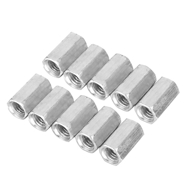 10 stk. M8 Lang Stangmøtrik Hex Hexagonal Bøsning Møtrik Afstandsstykke Gevind Fastgørelseselementer (M8*20)