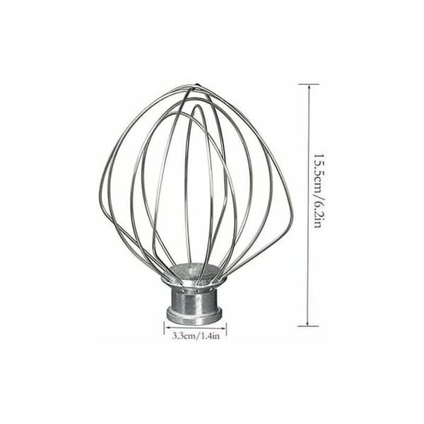 Trådpiskeris i rustfrit stål kompatibelt med KitchenAid K45WW WP9704329 KSM150 KSM160 K45 KSM90 AC foodprocessor-tilbehør