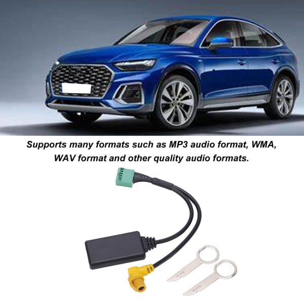 MMI 3G AMI 12Pin Bluetooth 5.0 AUX Kabel Adapter Trådløs Lydindgang Erstatning for A4 A6 Q5 Q7 A5 S5