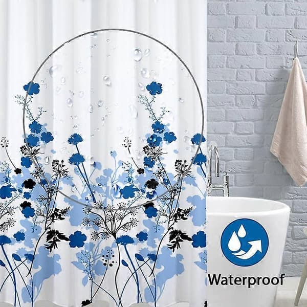 Dusjforheng Mugg- og Mildebestandig - Blomstermønster