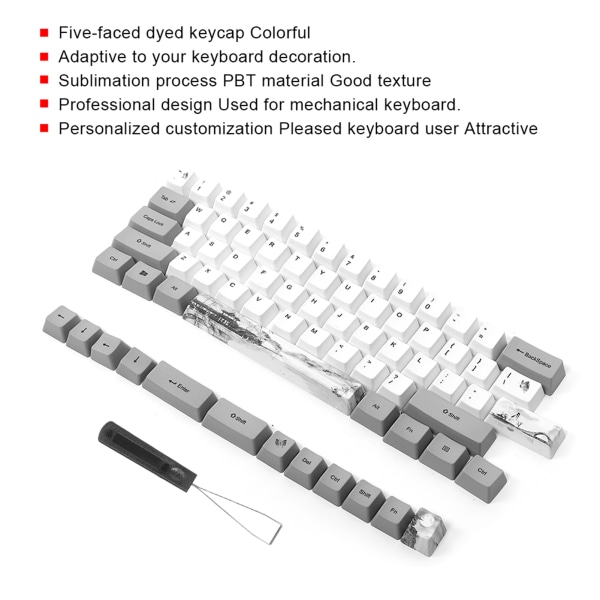 73 PC'er Sublimation Keycaps PBT mekanisk tastatur tilbehør PC dele med sødt mønster (6064 Motiv d'encre)