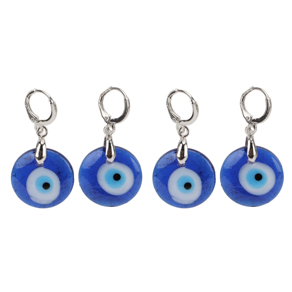 2 par blå øje øreringe Elegant udseende 12 mm blå glas harpiks øreringe til daglige samlingsgaver