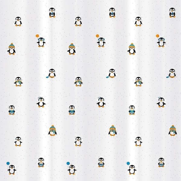Dusjforheng 180x180cm Vanntett Tekstil Polyester 12 Ovale Ringer