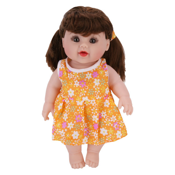30 cm Realistinen Reborn Baby Doll Kokovartalo Vinyyli Elävä vedenpitävä Söpö Baby Dolls Oranssi