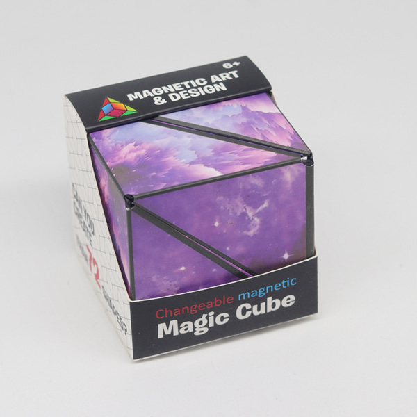 Shape Shifting Box Magic Fidget Magnet Flerfarget stressreduksjon Pedagogisk leke for barn