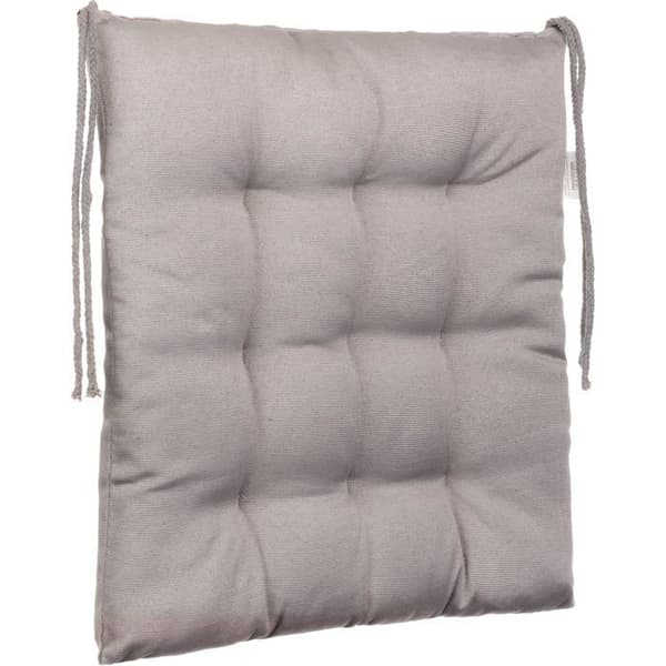 Sett med 2 hageputetrekk/hageseteputer i polyester - grå