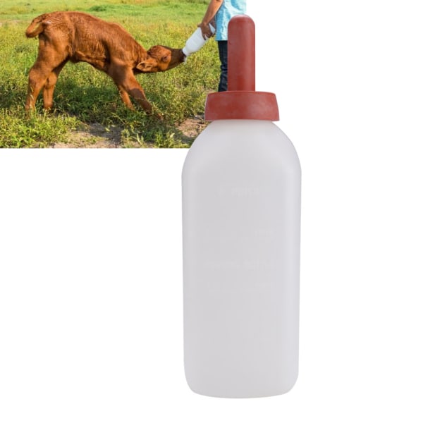 2L kalveko-fodermælk-flaskekopper til ammemælk uden håndtag