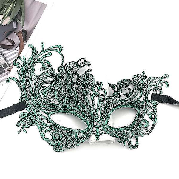 Ultralätt Metall Rhinestone Maskeradmask - Glansig Venetiansk Fest Mask (2 st)