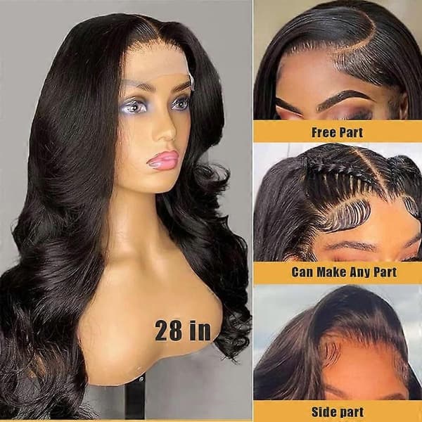 Body Wave Lace Front Parykker Ægte Hår Bred Blonde 180 Densitet