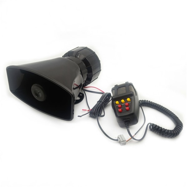 Bil högljudd sirenlarmhorn 2V 100W - Vattentät handhållen megafon med 7 toner