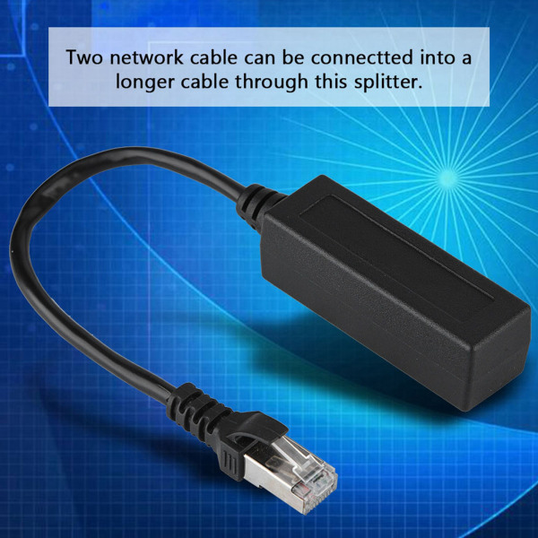 Ethernet-kabelsplitteradapter - 1 han til 3 hunporte, forlængerledning til overførselsforbindelse